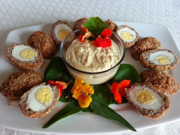 Scotch Eggs plated