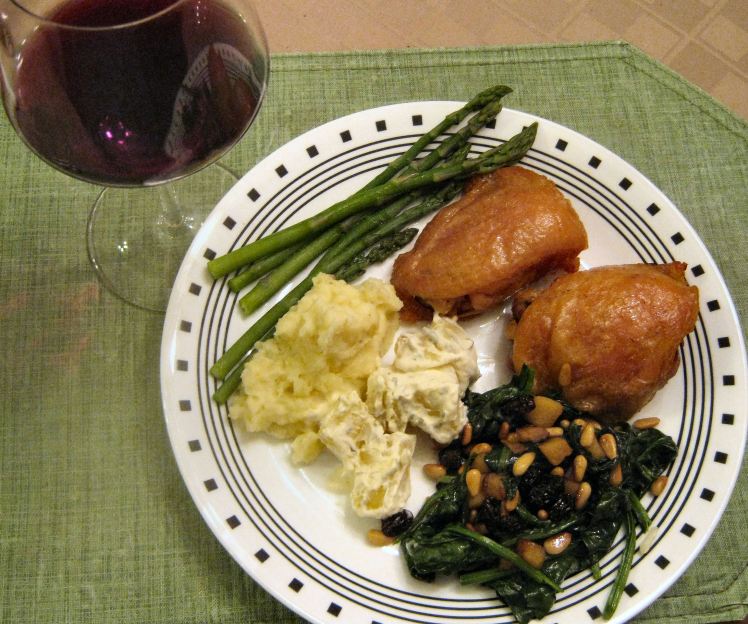 Chicken Confit dinner