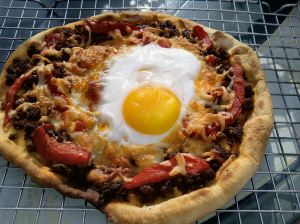 Chorizo Egg Pizza 47